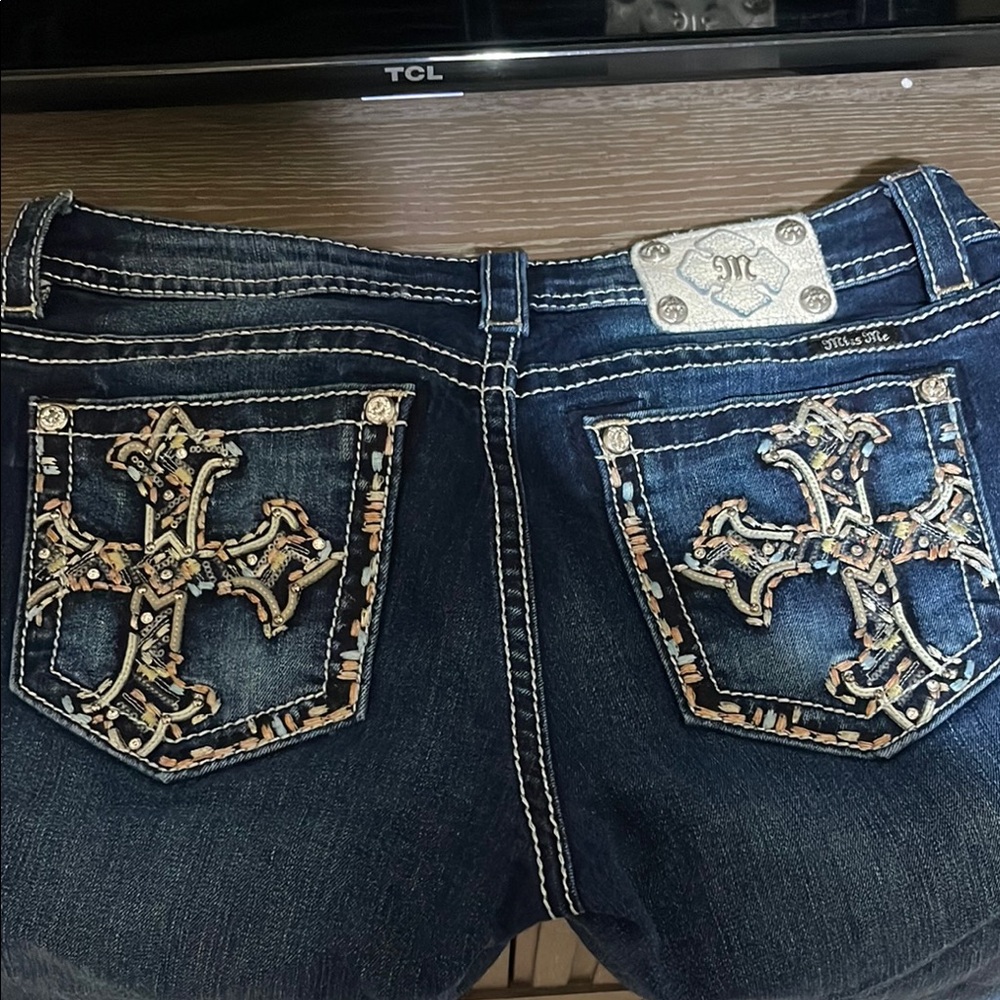 Miss Me Embellished dark Blue Jeans 31